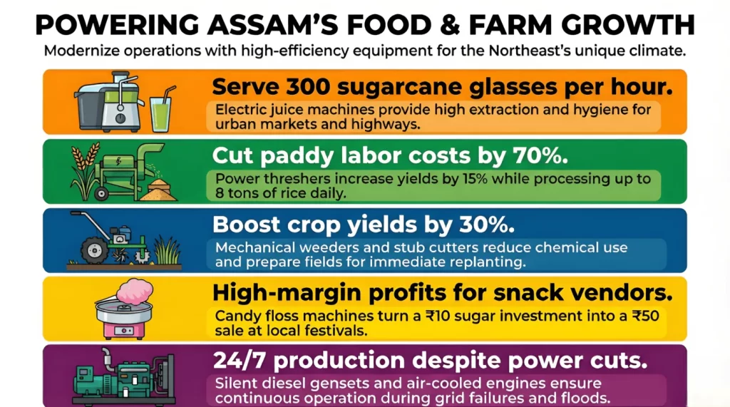 Top Food Processing Machines for Growing Businesses in Assam & Northeast – Complete Guide_